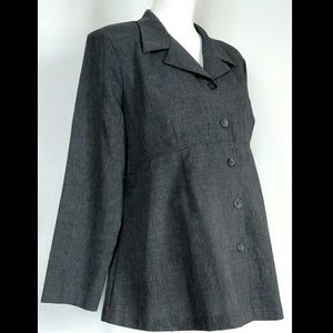 Motherhood Maternity Gray Dress Suit Top Size L